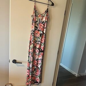 Fashion Nova Floral Maxi Dress - Black, Pink, White